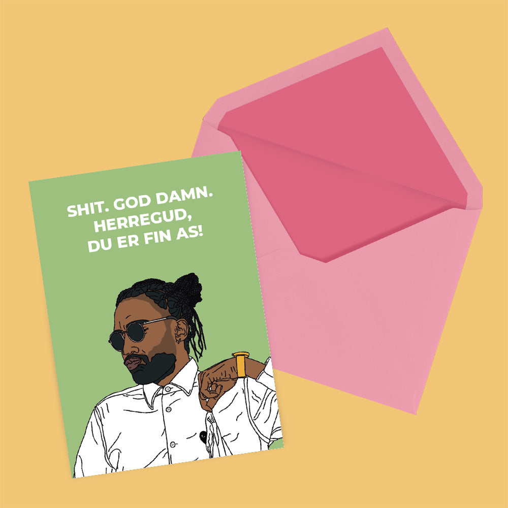 Du er fin as - Valentines-kort image 0