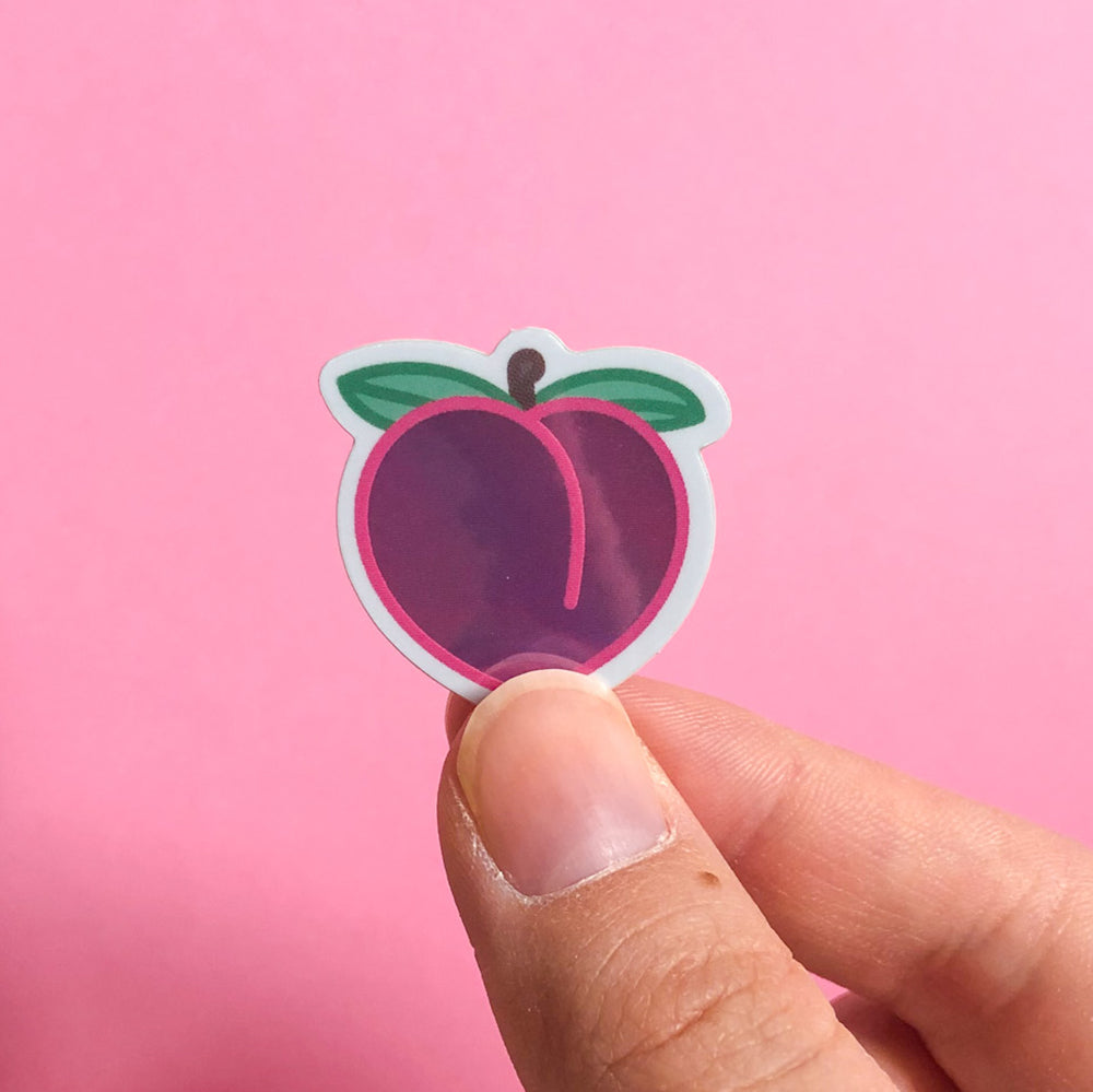 Fersken - holografisk klistremerke image 3