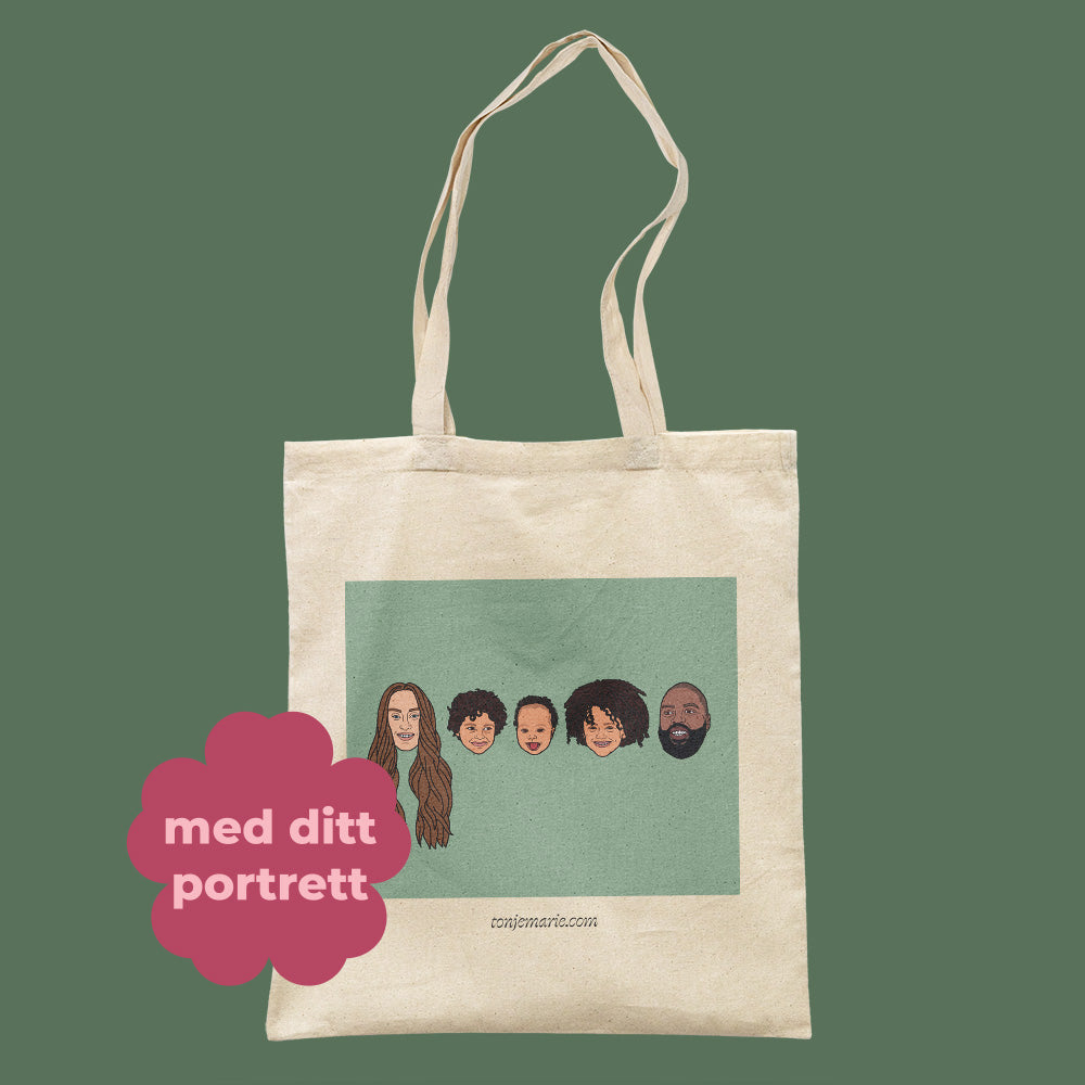 Totebag med personlig portrett image 0