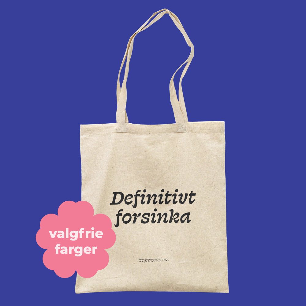 Definitivt forsinka-totebag image 0